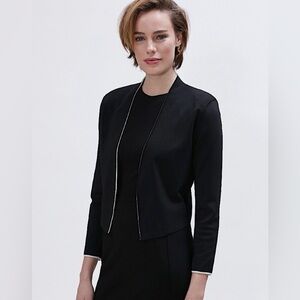 MM.LaFleur Remarkable Women Black Batch 1 Cardigan Office Career Jacket Medium